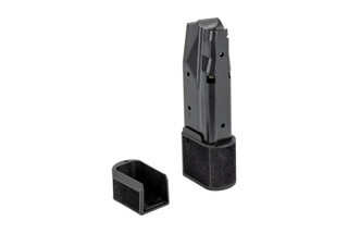 The Sig Sauer P365 15 round magazine comes with a textured polymer grip extension
